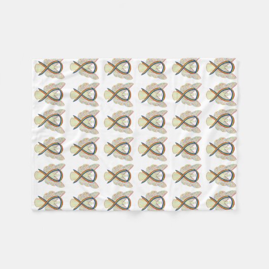 Angel Rainbow Awareness Ribbon Soft Blankets Fleece Deken (Voorkant (Horizontaal))