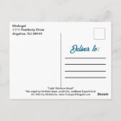 Angel Rainbow Light Hope Vleugels Bloemen Fantasy Briefkaart (Achterkant)