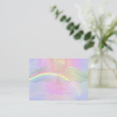Angel Rainbow Light Sparkle Gold-Kaart Visitekaartje (Staand voorkant)