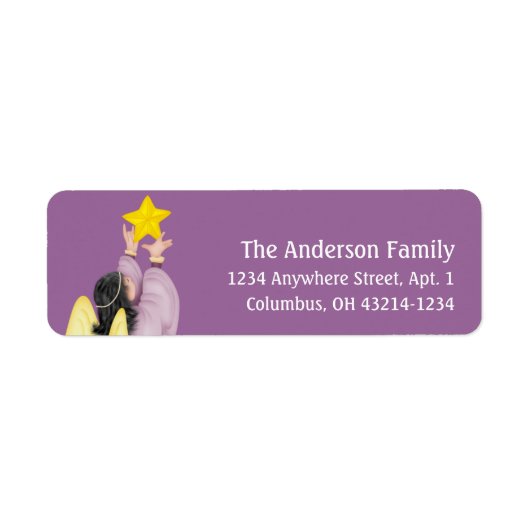 Angel Reaching for Star 1 Return Address Labels (Voorkant)