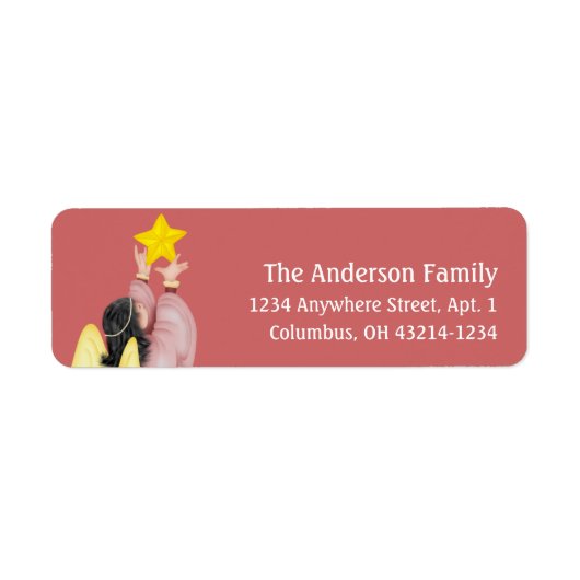 Angel Reaching voor Star 1c Return Address Labels (Voorkant)
