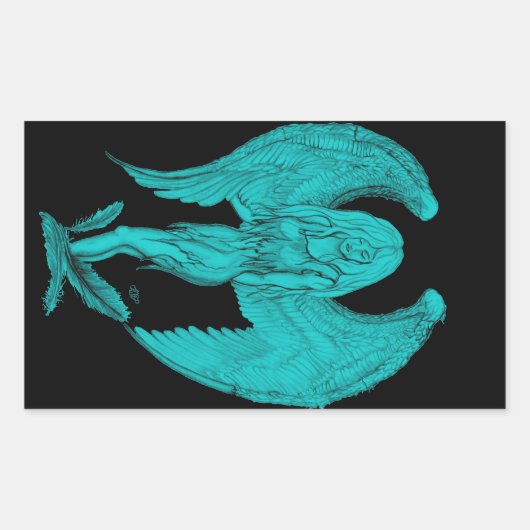 Angel Rechthoekige Sticker (Voorkant)