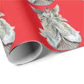 Angel Red Wrapping Paper Cadeaupapier (Rol Hoek)