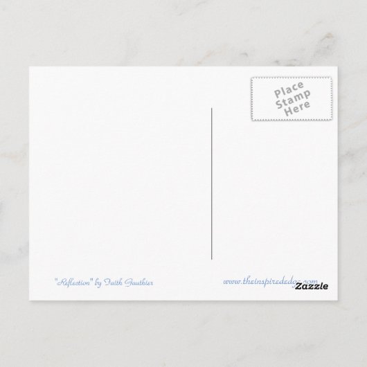 Angel "Reflection" Briefkaart (Achterkant)