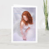 Angel "Reflection" Kerst Wenskaart Feestdagen Kaart (Achterkant)