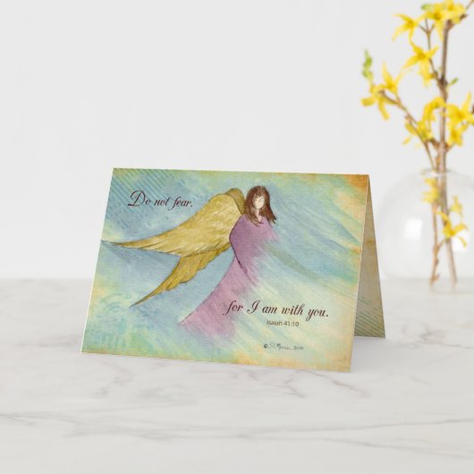 Angel Religious Denking van U Kaart (Gele Bloem)