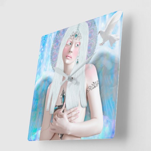 Angel Reloj Cuadrado Vierkante Klok (Hoek)