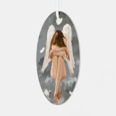 Angel, Resting. Keramisch Ornament (Voorkant links)