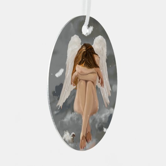 Angel, Resting. Keramisch Ornament (Voorkant Rechts)