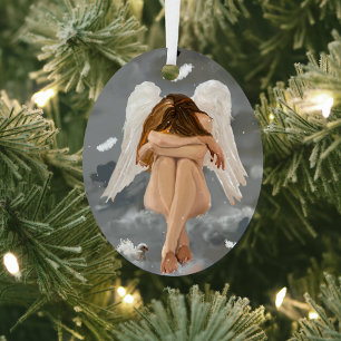 Angel, Resting. Keramisch Ornament