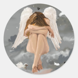 Angel Resting Ronde Sticker