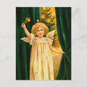 Angel ringing the bell for Christmas time Briefkaart (Voorkant)