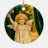 Angel ringing the bell for Christmas time Keramisch Ornament (Achterkant)
