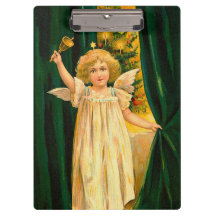 Angel ringing the bell for Christmas time