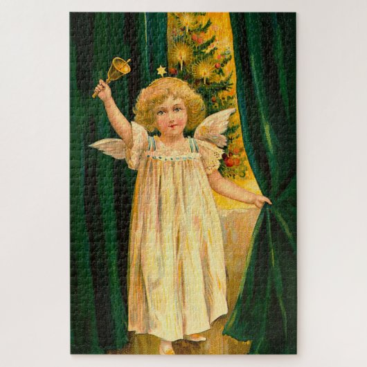Angel ringing the bell for Christmas time Legpuzzel (Verticaal)