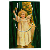 Angel ringing the bell for Christmas time Medium Cadeauzakje (Voorkant)