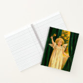 Angel ringing the bell for Christmas time Notitieboek (Binnen)