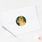 Angel ringing the bell for Christmas time Ronde Sticker (Envelop)