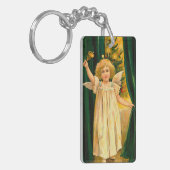 Angel ringing the bell for Christmas time Sleutelhanger (Voorkant Links)