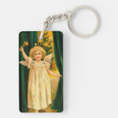 Angel ringing the bell for Christmas time Sleutelhanger (achterkant)