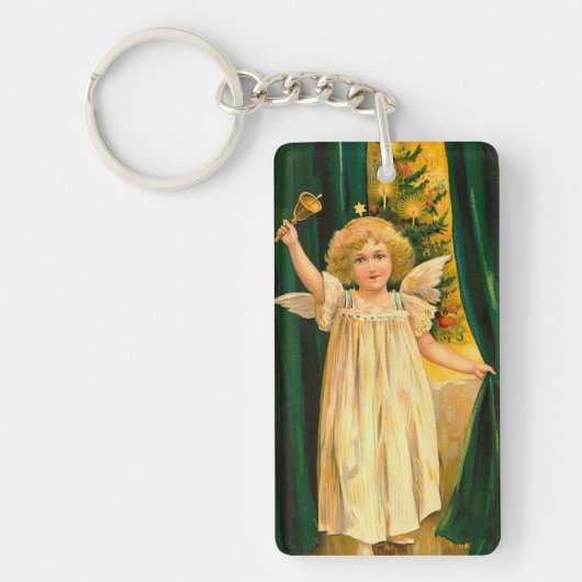Angel ringing the bell for Christmas time Sleutelhanger (Voorkant)