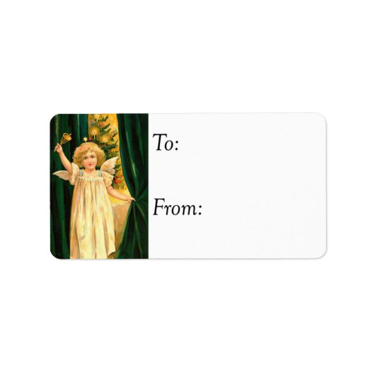 Angel Rings in het  kerstcadeau-Label Etiket (Voorkant)