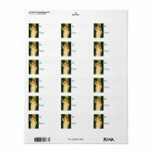 Angel Rings in het  kerstcadeau-Label Etiket (Full Sheet)