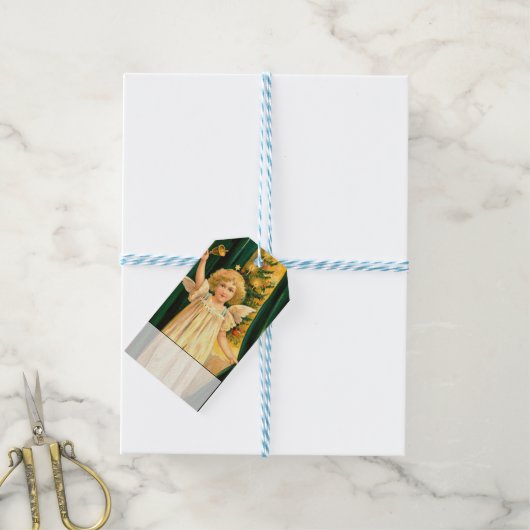 Angel Rings met Kerstmis Cadeaulabel (Met Touw)