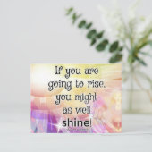 Angel Rise Shine Kleurrijke Mooie Waterverf Kunst Briefkaart (Staand voorkant)