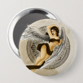 Angel Ronde Button 4,0 Cm (Voorkant /achterkant)