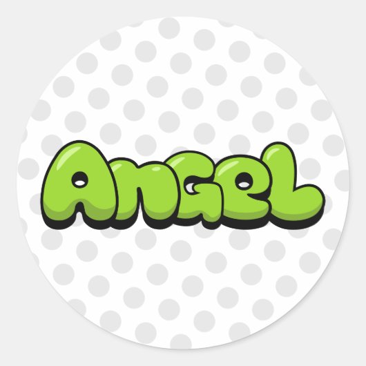 Angel Ronde Sticker (Voorkant)