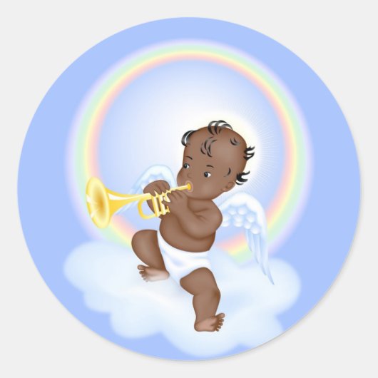 Angel Ronde Sticker (Voorkant)
