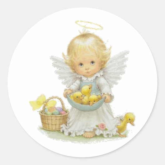 Angel Ronde Sticker (Voorkant)
