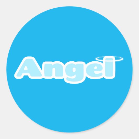 Angel Ronde Sticker (Voorkant)