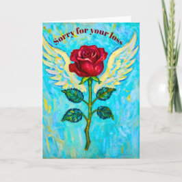 Angel Rose Sympathy card Kaart