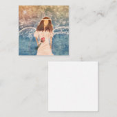 Angel schilderij mini notecard 2.5" notitiekaartje (Voorkant / Achterkant)