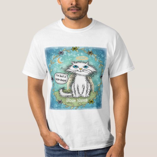 Angel Scraggles Cat T-shirt (Voorkant)