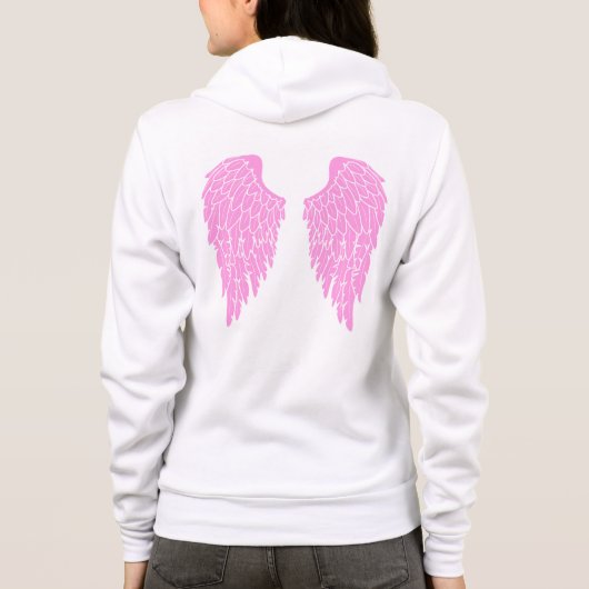 Angel Script & Pink Angel Wings Hoodie (Achterkant)