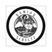 Angel  Scroll Ex Libris Naam Rubber Stamp Rubberstempel (Afrduk)