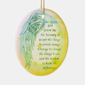 Angel Serenity Prayer Keramisch Ornament (Rechts)