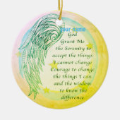 Angel Serenity Prayer Keramisch Ornament (Voorkant)