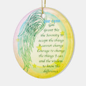 Angel Serenity Prayer Keramisch Ornament (Links)