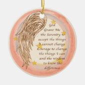 Angel Serenity Prayer Keramisch Ornament (Voorkant)