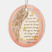 Angel Serenity Prayer Keramisch Ornament (Links)