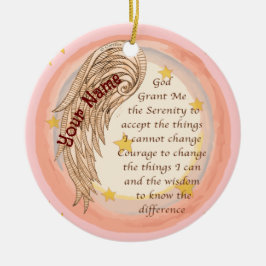 Angel Serenity Prayer Keramisch Ornament