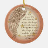 Angel Serenity Prayer Keramisch Ornament (Voorkant)