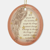 Angel Serenity Prayer Keramisch Ornament (Links)