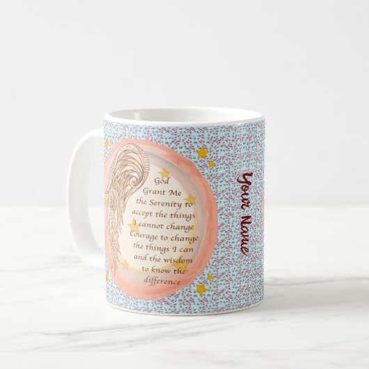 Angel Serenity Prayer Koffiemok (Voorkant links)