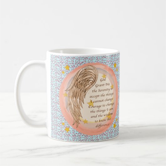 Angel Serenity Prayer Koffiemok (Links)