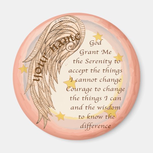 Angel Serenity Prayer Magneet (Voorkant)